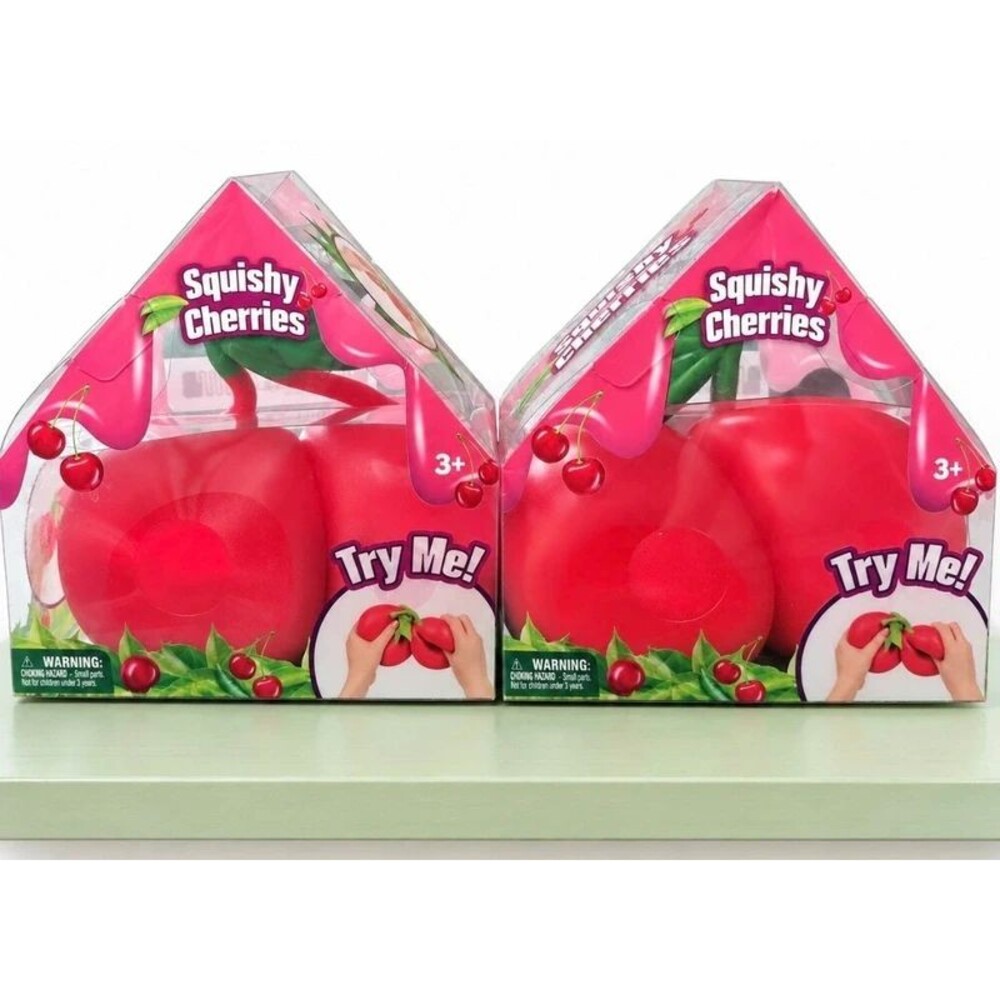 BOTH! Authentic Sunny Days Squishy Cherries Sensory Fidget Toy Set of 2 NIB